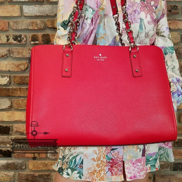 Kate Spade Cobble Hill Andee Hot Chili Red Tote - Picture 1 of 8